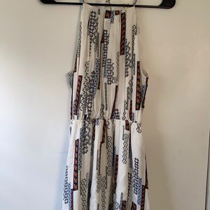 Monteau white/multi color halter dress